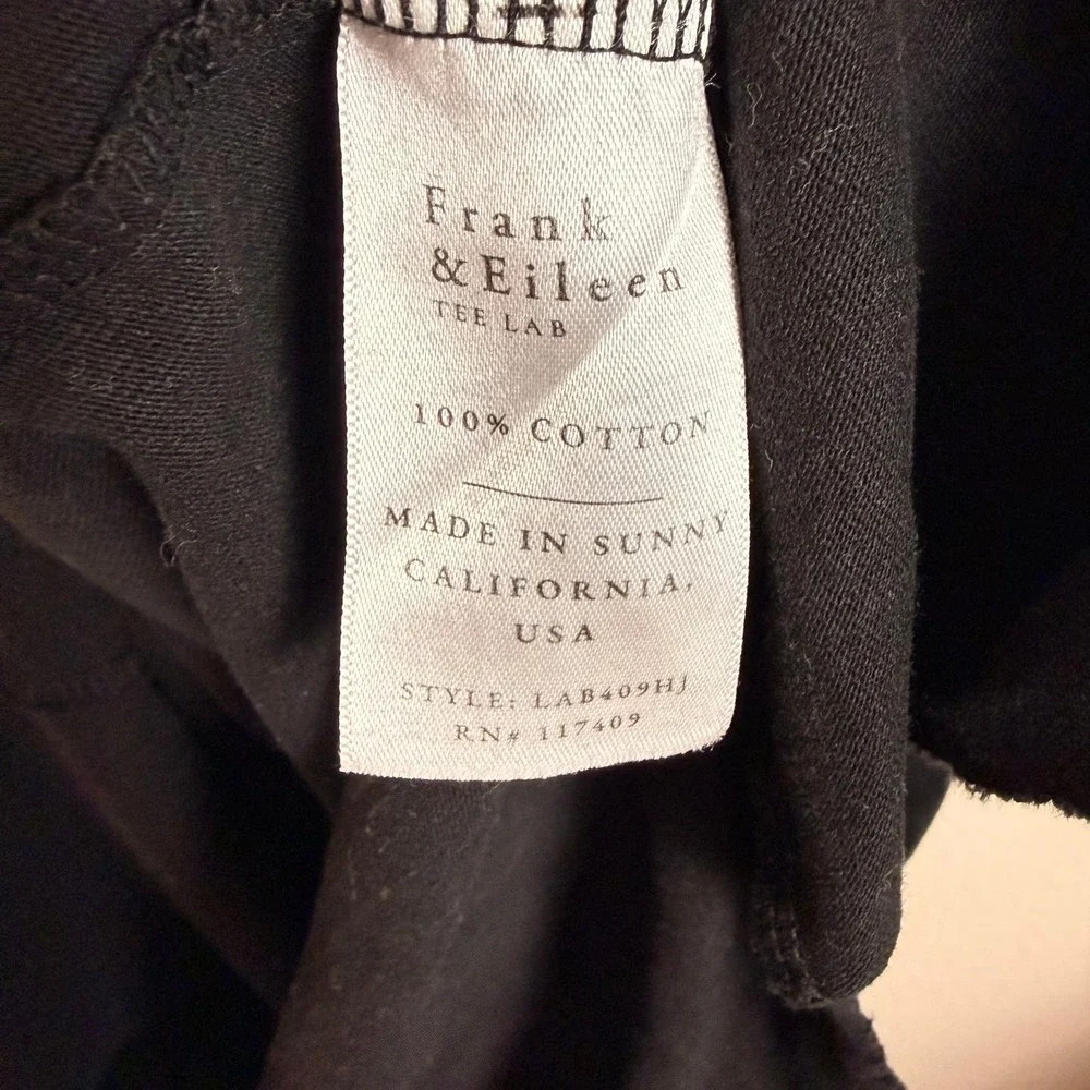 Frank & Eileen Cory Vintage Muscle Tee Maxi Dress Womens L Black Raw Hem Cotton - Picture 9 of 12